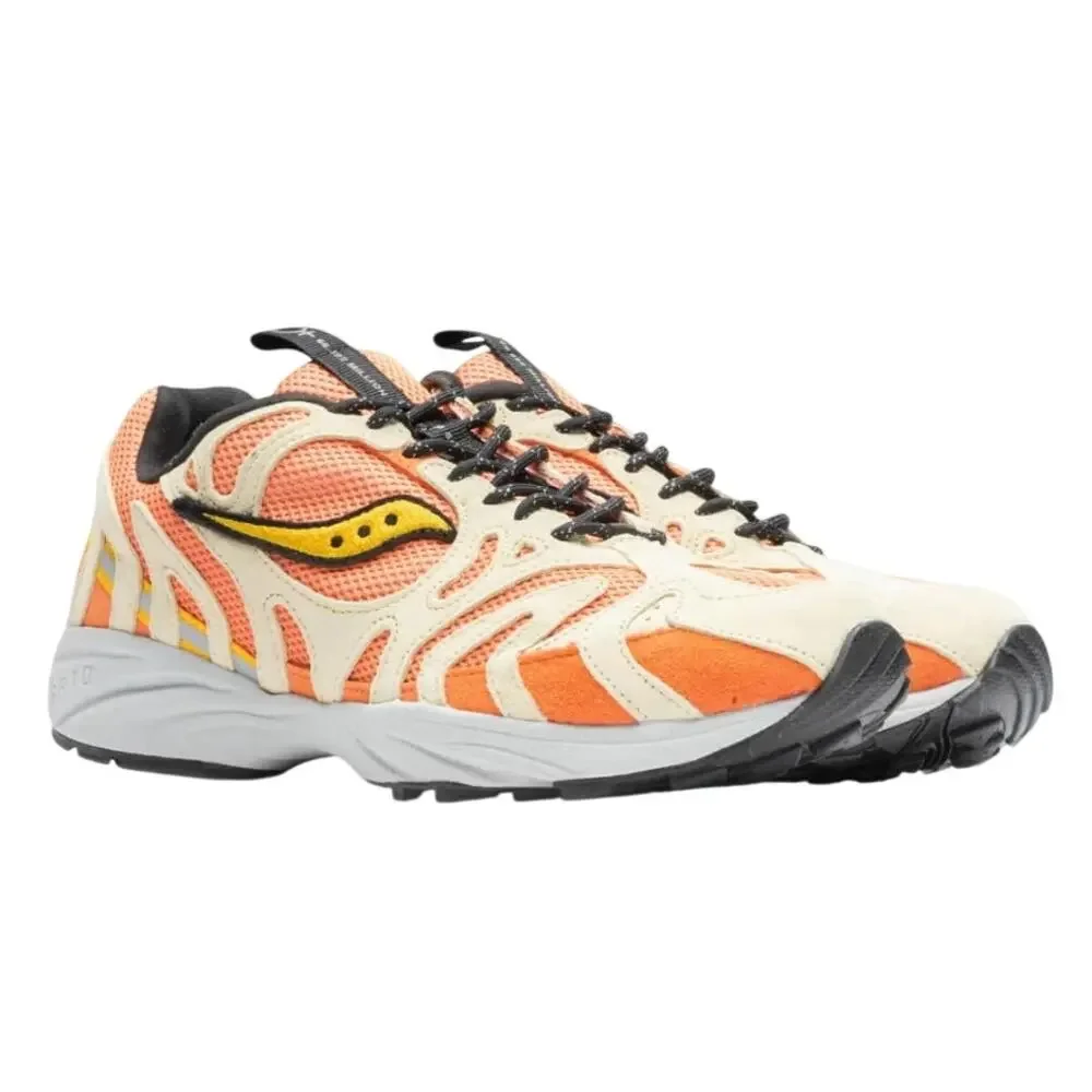 Saucony Mens Grid Azura 2000 Athletic Shoes Size 8 EU 41 Orange Tan NIB